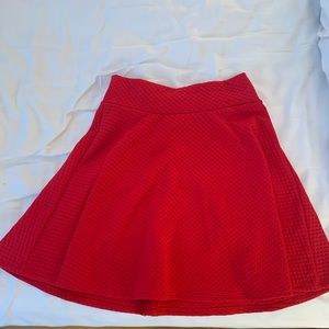 Red Skater Mini Skirt